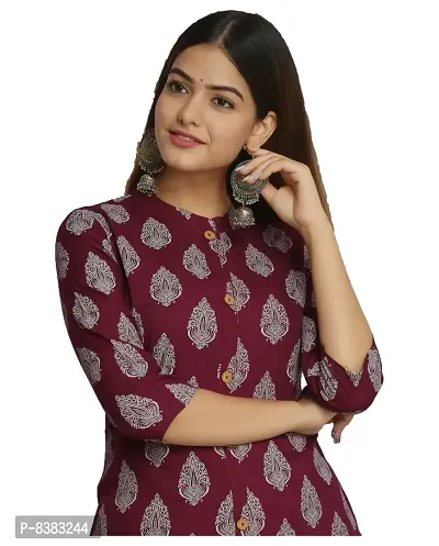 NEW4U Women Printed Frontslit Kurta-thumb5