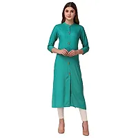 NEW4U Women Solid Frontslit Kurta-thumb1