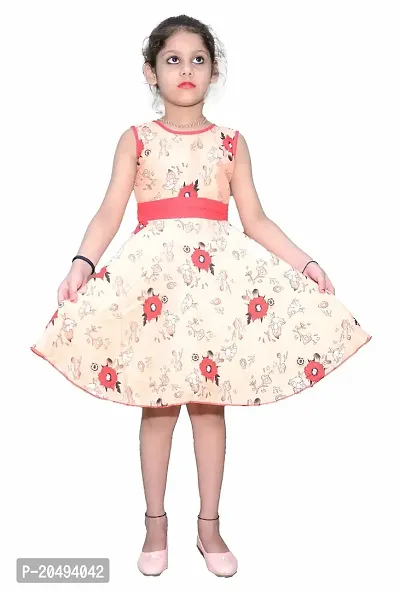 pari fashion Baby Girls Frock Dress Cotton Round Neck Frock for Baby Girls Knee Length A-Line Frock Dress