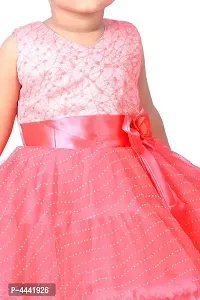 Soft Designer Net Dress For Girls-thumb1