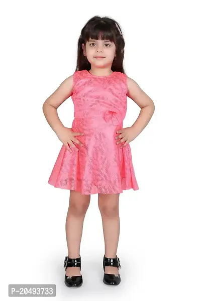 pari fashion Baby Girls Frock Dress Cotton Round Neck Frock for Baby Girls Knee Length A-Line Dress