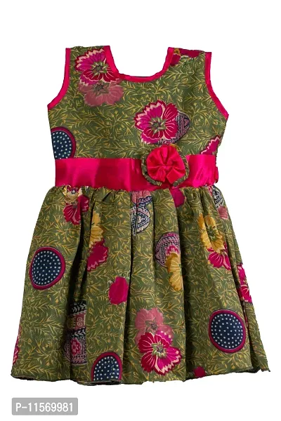 Fabulous Cotton Blend Knee Length Party Dress Frocks For Girls