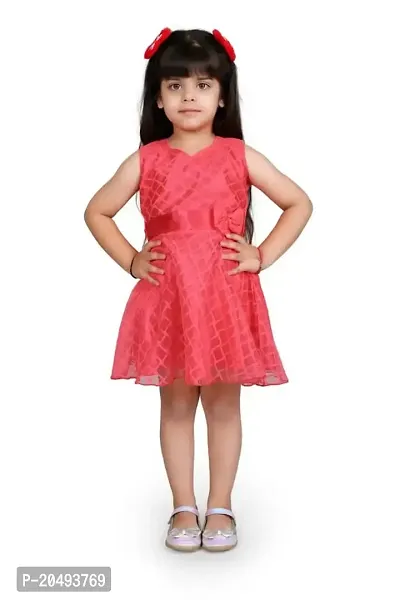 pari fashion Baby Girls Frocks Dress for Girls Knee Length A-Line Dress Kids Frocks Soft Cotton Net-thumb0