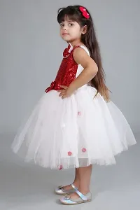 pari fashion Baby Girls Frocks Dress for Girls Knee Length A-Line Dress Kids Frocks Soft Cotton Net-thumb3