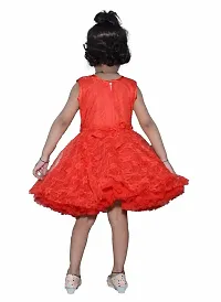 pari fashion Baby Girls Frock Dress Cotton Net Round Neck Frock for Baby Girls Knee Length A-Line Dress-thumb1