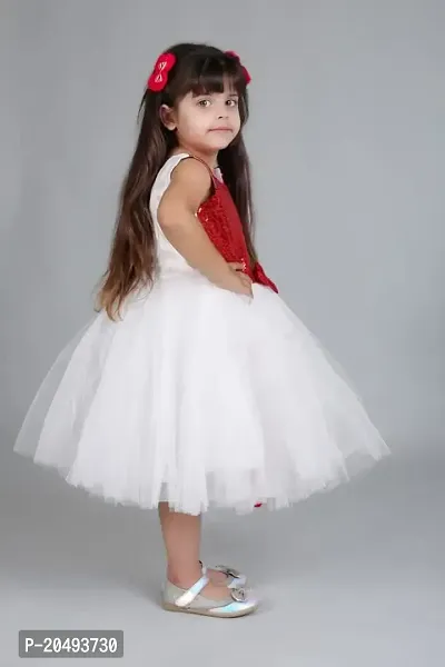 pari fashion Baby Girls Frocks Dress for Girls Knee Length A-Line Dress Kids Frocks Soft Cotton Net-thumb3