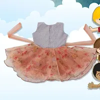 pari fashion Baby Girls Frocks Dress for Girls Sleeveless A-Line Knee Length Dress Kids Girl Designer Cotton Net Frock-thumb1