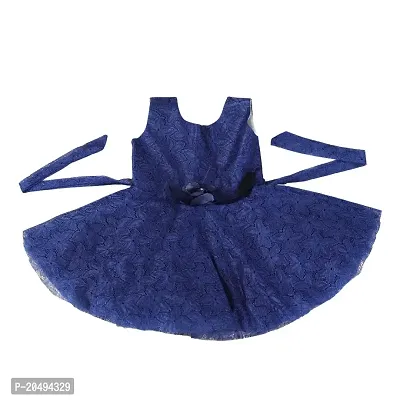 pari fashion Baby Girls Frocks Dress for Girls Sleeveless A-Line Knee Length Dress Kids Girl Designer Cotton Net Frock-thumb0