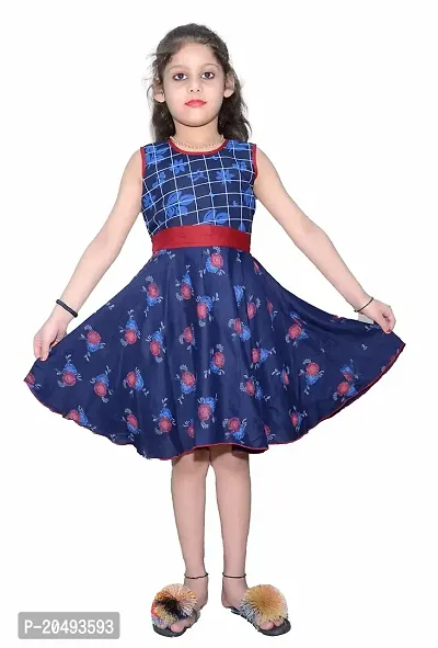 pari fashion Baby Girls Frock Dress Cotton Round Neck Frock for Baby Girls Knee Length A-Line Frock Dress