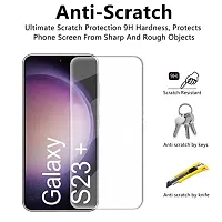 Pantom UV Tempered Glass Screen Guard for Samsung Galaxy S23+ / S23 Plus 5G (Transparent) Advanced Border Less Edge to Edge Full Screen Coverage with Easy Installation Kit-thumb3