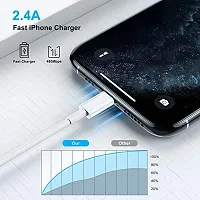 Pantom USB TO Lightning CABLE for Fast Charging Compatible with iPhone 5/ 5C/ 5S/ 6/ 6S/ 7/8/ X/XR/XS Max/ 11/12/ 13 Series and Pad Air/Mini, Pod  Other Devices (1.0 Meter, White)-thumb1