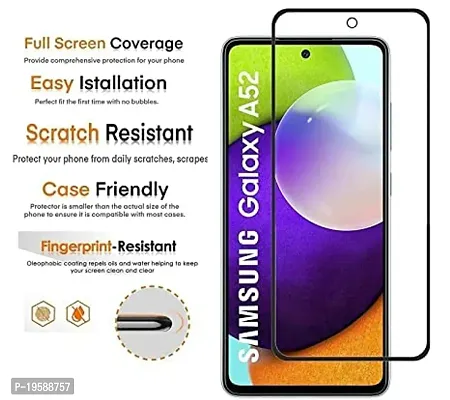 Pantom Tempered Glass Screen Protector Compatible for Samsung Galaxy A52 / Samsung Galaxy A52s with Easy Installation Kit - Pack Of 1 by blackwiik-thumb5