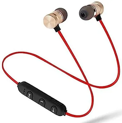 SHREEJIIH Bluetooth Wireless Headphone Sport Running Stereo Magnet Earbuds with Microphone Earphone Headset