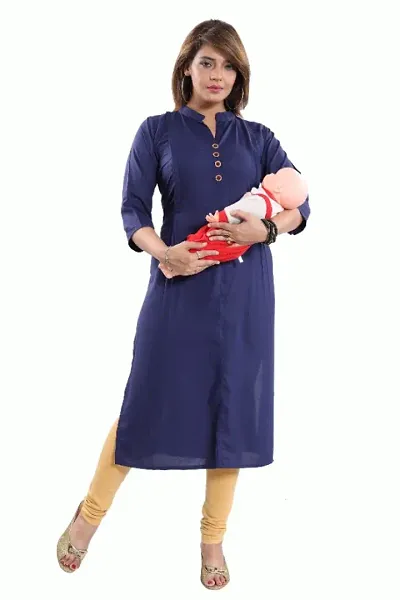 Classic Solid Maternity Kurtis for Women