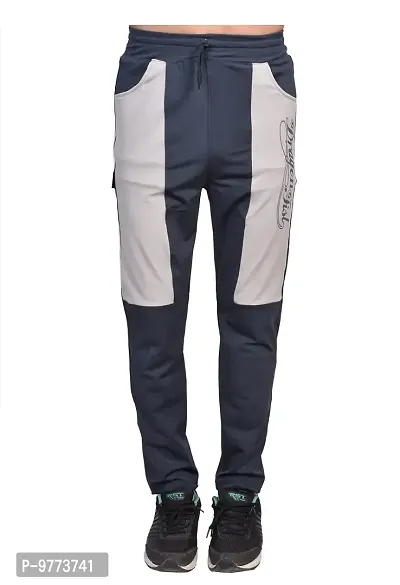 Khushi Creation Polyester Blend Stylish Track Pant for Men(Medium, Dark Grey)