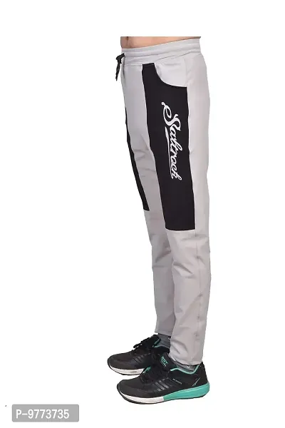 Khushi Creation Polyester Blend Stylish Track Pant for Men (X-Large, Light Grey)-thumb2
