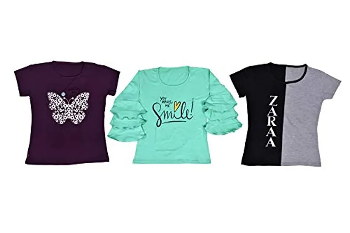 Pack Of 3 Girl's Cotton Top