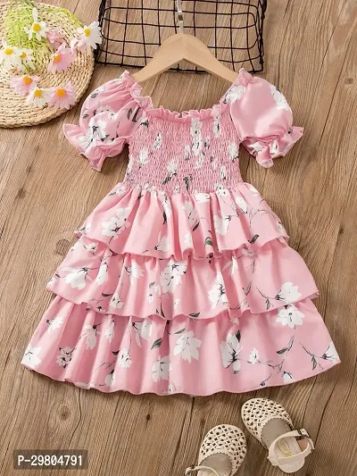 Classic Cotton Blend Dress for Kids Girl-thumb2