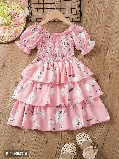 Classic Cotton Blend Dress for Kids Girl-thumb0