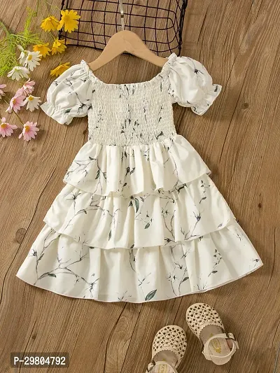 Classic Cotton Blend Dress for Kids Girl-thumb0