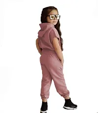 Gunatit Girls Hooddie Style Formal Top and Jogger Pant in Pink, Green,Yellow  Purple-thumb1