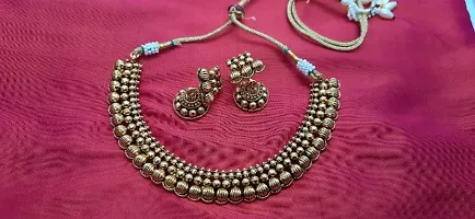 Exclusive Design !! Trendy Alloy Gold Plated Jewellery Set