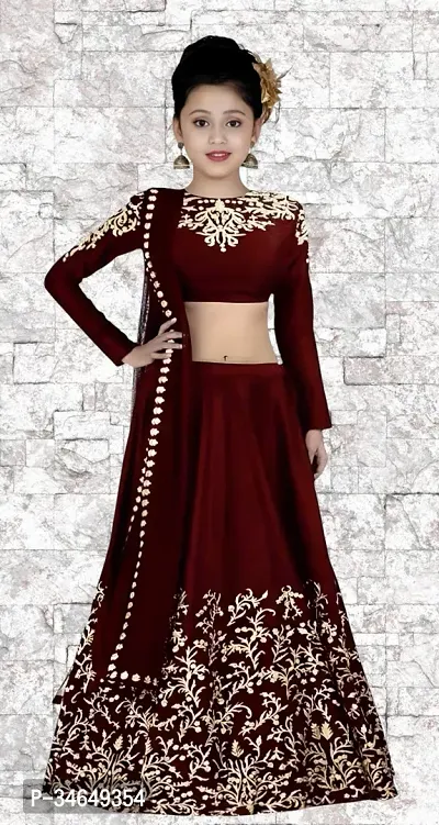 Stylish Lehenga Choli with Dupatta Set For Girl-thumb0