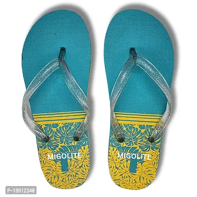BLUE YELLOW PRINTED SLIPPERS-thumb0