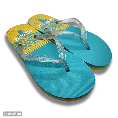 BLUE YELLOW PRINTED SLIPPERS-thumb3