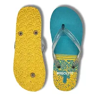 BLUE YELLOW PRINTED SLIPPERS-thumb1