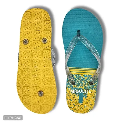 BLUE YELLOW PRINTED SLIPPERS-thumb2