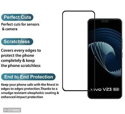 ZARALA Tempered Glass Screen Protector For Vivo V23 5G Premium 9H Hardness 6D Full Glue Cover Friendly Anti-scratch Screen guard for Vivo V23 5G with Easy Self Installation Kit (Pack Of 1)-thumb3