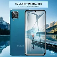 ZARALA [4-Pack for Samsung Galaxy A12 Privacy Screen Protector (2 Packs) with 2 Packs Camera Lens Proetctor,HD Clear Anti-Spy Self-adhesive Scratch Resistance Tempered Glass-thumb2