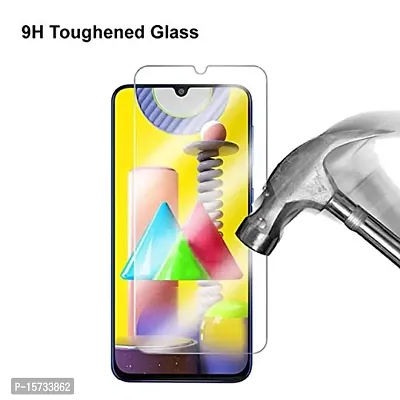 ZARALA Tempered Glass Full Screen Curved Edge -Edge Protection 9H Tempered Glass Screenguard for samsung galaxy M01S-thumb2