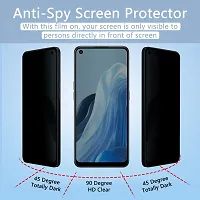 ZARALA [1 +1 Pack Privacy Screen Protector for Oppo Reno8 Lite 5G Black Camera Tempered Glass, [9H Hardness] [Anti Scratch] Anti-Spy Protector Film Compatible with Oppo Reno8 Lite 5G-thumb3