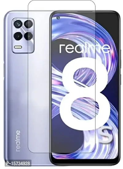 ZARALA Tempered Glass for Realme 8s 5G (Transparent) Full Screen Coverage with Easy Installation Kit-thumb0