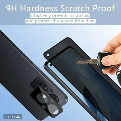 ZARALA [1 +1 Pack Privacy Screen Protector for Oppo Reno8 pro 5G Black Camera Tempered Glass, [9H Hardness] [Anti Scratch] Anti-Spy Protector Film Compatible with Oppo Reno8 pro 5G-thumb2