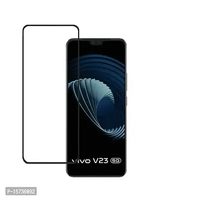 ZARALA Tempered Glass Screen Protector For Vivo V23 5G Premium 9H Hardness 6D Full Glue Cover Friendly Anti-scratch Screen guard for Vivo V23 5G with Easy Self Installation Kit (Pack Of 1)-thumb0