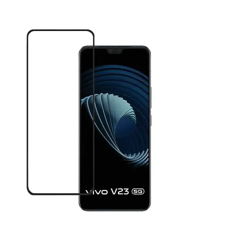 ZARALA Tempered Glass Screen Protector For Vivo V23 5G Premium 9H Hardness 6D Full Glue Cover Friendly Anti-scratch Screen guard for Vivo V23 5G with Easy Self Installation Kit (Pack Of 1)