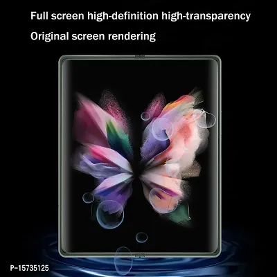 ZARALA (1 Set=3 PCS Screen Protector Compatible with Galaxy Z Fold 3, Full Covered Outer + Inner+ Back Cover Screen Protector Soft Film suit for Samsung Galaxy Z Fold 3 5G (Clear)-thumb3