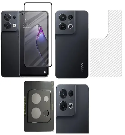 ZARALA 3 Compatible with OPPO Reno8 Pro 5G Camera lens Protector, Glass and Back Screen Guard For OPPO Reno8 Pro 5G