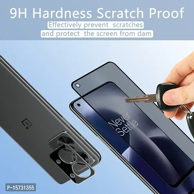 ZARALA [1 +1 Pack Privacy Screen Protector for OnePlus Nord 2T 5G + Black Camera Tempered Glass, [9H Hardness] [Anti Scratch] Anti-Spy Protector Film Compatible with OnePlus Nord 2T 5G-thumb5