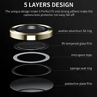 FEBKEE for Samsung Galaxy Z Flip 4 Camera Lens Protector Case Cover, Anti Scratch HD Tempered Metal Glass Camera Screen Protector Shockproof Film for Galaxy Z Flip 4 5G 2022 Accessories,Gold-thumb3