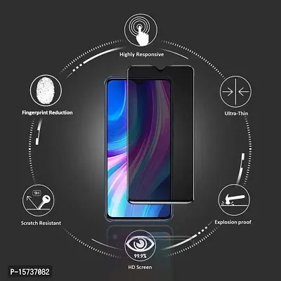 ZARALA Anti Spy Screen Protector for REALME C21Y - PRIVACY Filter 3D GLASS Edition Genuine Tempered Glass Full Screen Protector Guard Cover Compatible-thumb4