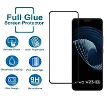 ZARALA Tempered Glass Screen Protector For Vivo V23 5G Premium 9H Hardness 6D Full Glue Cover Friendly Anti-scratch Screen guard for Vivo V23 5G with Easy Self Installation Kit (Pack Of 1)-thumb1