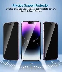 ZARALA Privacy Tempered Glass Screen Protector For iPhone 14 pro with Edge to Edge Coverage and Easy Installation kit (Anti Spy Glass For iPhone 14 Pro-thumb1