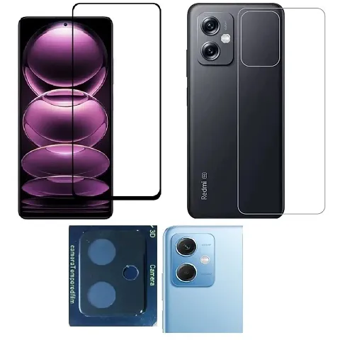 ZARALA [3 Pack For Xiaomi Redmi Note 12 Pro Plus 5G Edge To Edge Front and Ultra Thin Flexible Back Screen Guard With Camera Lens Protector,Front & Back Tempered with Camera Glass For Xiaomi Redmi Note 12 Pro Plus [3 Pack]