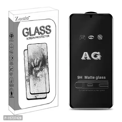 ZARALA 9H Matte Tempered Glass Guard 2.5D Curved Edges Screen Protector For Xiaomi Redmi Note 12 Pro Plus 5G -Black Edges (Matte Feel Temper)-thumb0