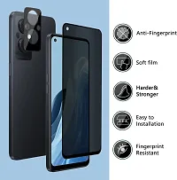 ZARALA [1 +1 Pack Privacy Screen Protector for Oppo Reno8 Lite 5G Black Camera Tempered Glass, [9H Hardness] [Anti Scratch] Anti-Spy Protector Film Compatible with Oppo Reno8 Lite 5G-thumb1