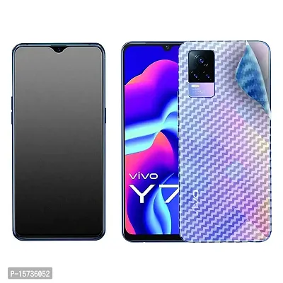 ZARALA [1 Pack Screen Protector Tempered Glass| Matte Finish OG Glass [1 Pack ] Front and Back Full Glue Screen Protector Compatible with (VIVO Y73, 2IN1)-thumb0